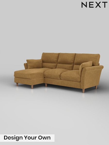 Luxe Chenille/Honey Yellow Hartley Highback Relaxed Sit (H50220) | £2,050