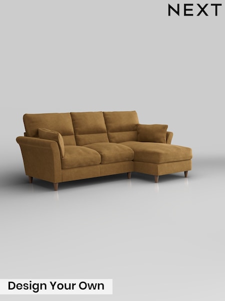 Luxe Chenille/Honey Yellow Hartley Highback Relaxed Sit (H50220) | £2,050