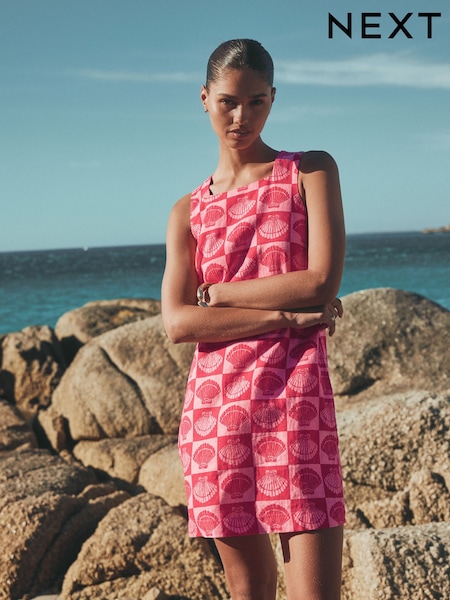 Bright Pink/ Red Shell Print (H50261) | £26