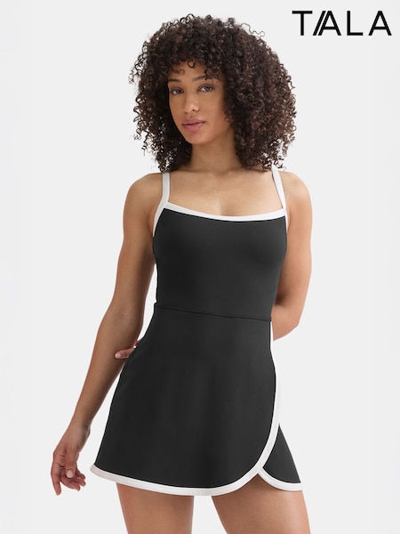 TALA Black Contrast Tennis Dress (H50272) | £62