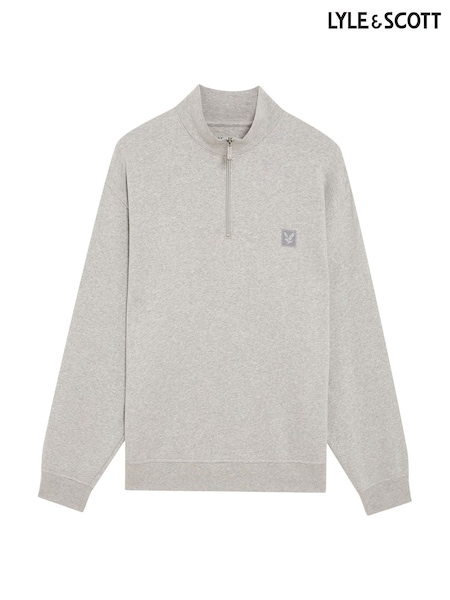 Lyle & Scott Grey Loungewear 1/4 Zip Sweat top (H50364) | £45