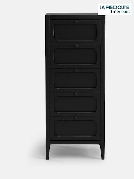 La Redoute Intérieurs Black Eugenie 5 Drawer Tallboy (H50424) | £280