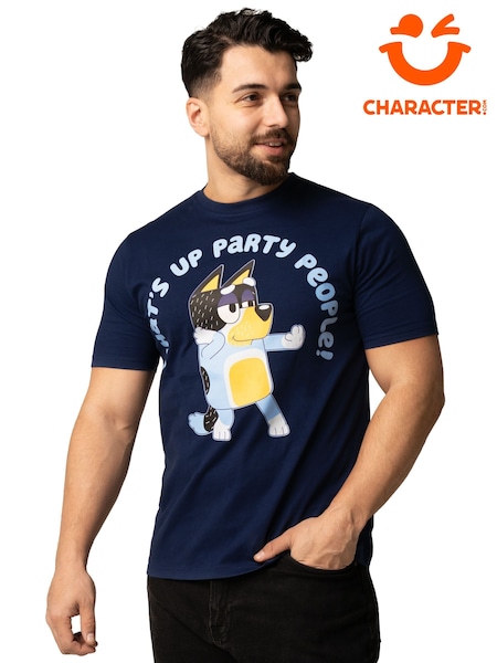 Character Blue Mens Blue 100% Cotton T-Shirt (H50430) | £16