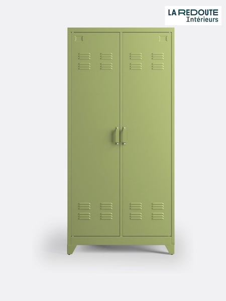 La Redoute Intérieurs Khaki Green Hiba Industrial 2 Door Metal Storage Cabinet (H50432) | £355