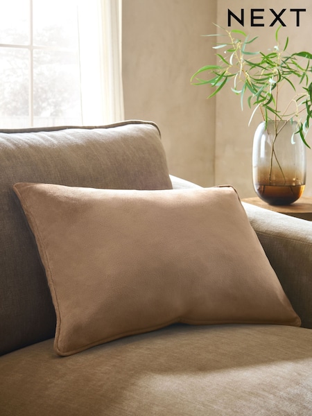 Dark Natural 40 x 59cm Matte Velvet Cushion (H50471) | £11