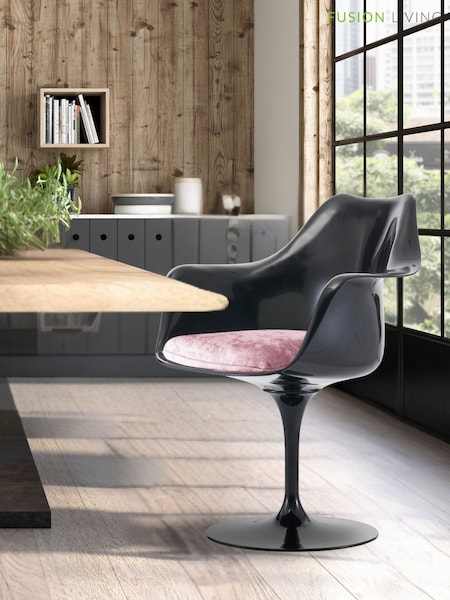 Fusion Living Light Pink Tulip Single Chair with Cushion (H50702) | £135