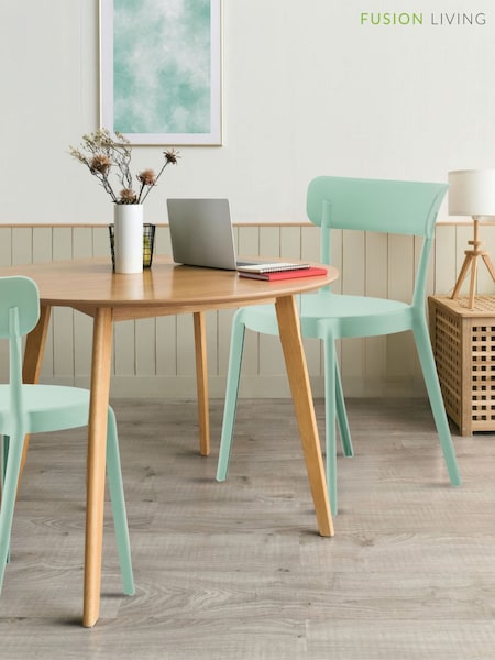 Fusion Living Sage Green Bistro Plastic Dining Chair (H50718) | £130