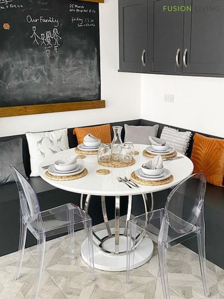Fusion Living Clear Ghost Style Plastic Victoria Dining Chair (H50742) | £168