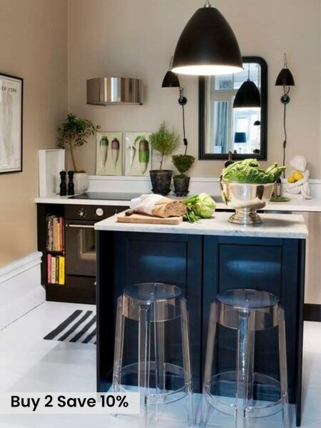 Fusion Living Clear Ghost Style Bar Stool - 66cm (H50756) | £168
