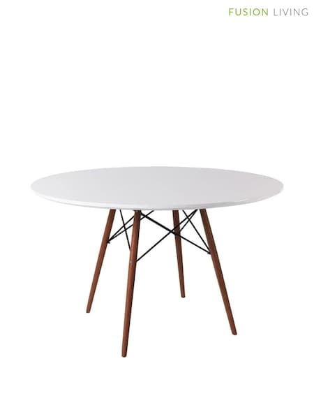 Fusion Living Walnut Soho Dining Table Large with Natural Legs (H50763) | £339