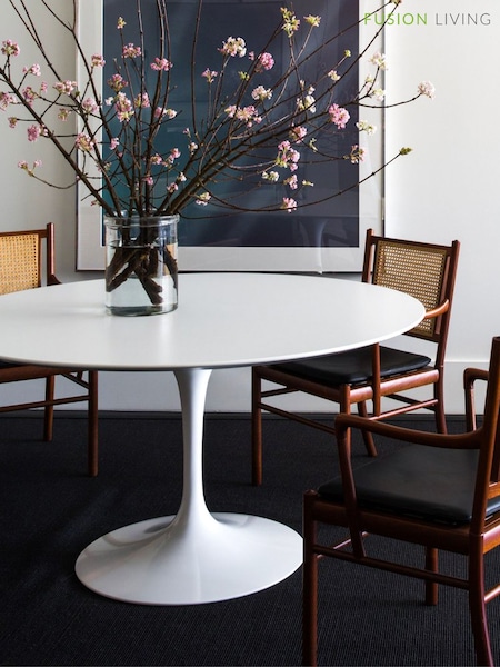 Fusion Living White Tulip Large Circular Dining Table (H50771) | £499