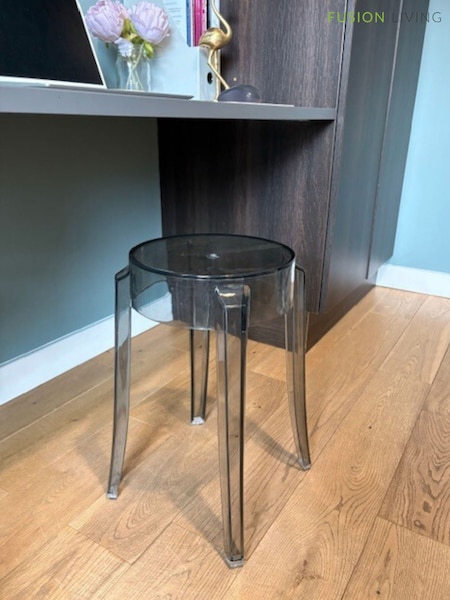Fusion Living Grey Ghost Style Low Stool - 46.5 cm (H50788) | £128