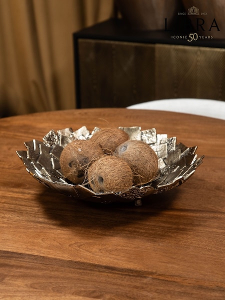 Libra Interiors Gold Montrose Cast Aluminium Platter (H50827) | £120
