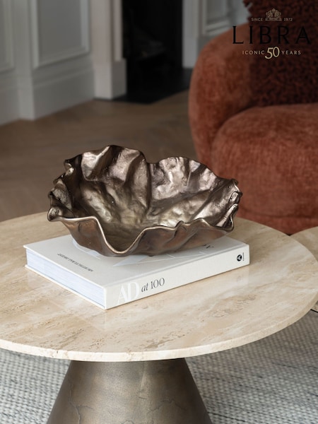 Libra Interiors Bronze Large Lowe Cast Aluminium Bowl 43cm (H50828) | £140