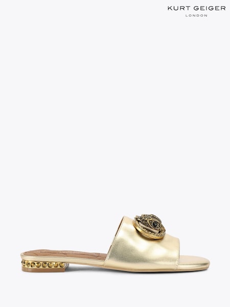 Kurt Geiger London Gold Chelsea Flat Sandal (H50843) | £169