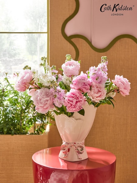 Cath Kidston White/Pink Bouquet Vase (H50886) | £35
