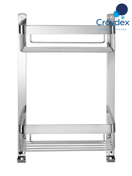 CROYDEX Chrome 2 Tier Aluminium Shower Wall Basket (H51000) | £92