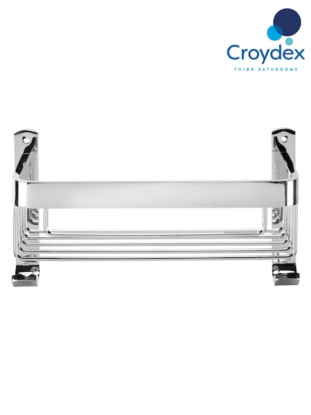 CROYDEX Chrome Aluminium Shower Wall Basket (H51012) | £54