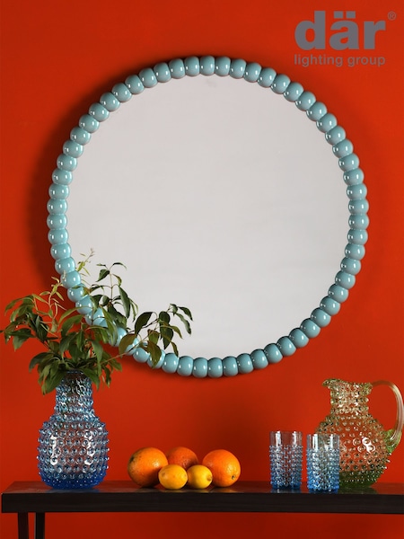 Dar Lighting Blue Bobbin Mirror (H51021) | £115
