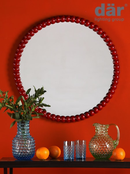 Dar Lighting Red Bobbin Mirror (H51022) | £115
