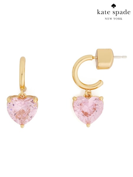 Kate Spade Pink Heart Huggies Earrings (H51055) | £65