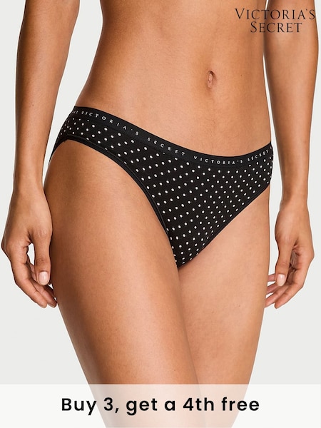 Victoria's Secret Black Dot Bikini Knickers (H51105) | £9