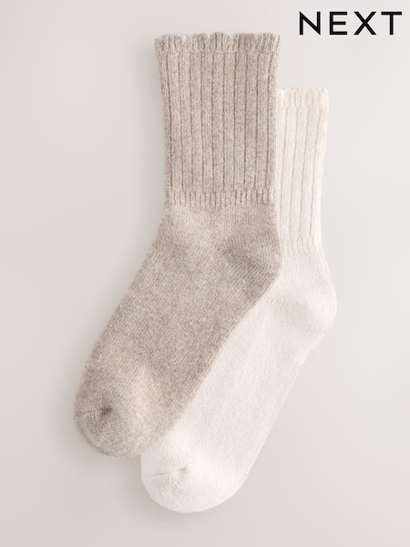 Neutral Containing Merino Wool Ankle Socks 2 Pack (H51202) | £14