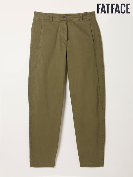 FatFace Ottilie Olive Green Tapered Leg Trouser (H51231) | £56