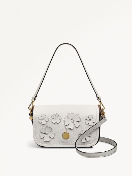 Radley London Small Natural Bathurst Mews Cutwork Floral Print Flapover Cross-Body Bag (H51293) | £179