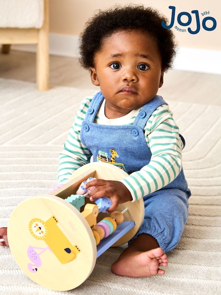 JoJo Maman Bébé Safari Wooden Activity Roller (H51422) | £26