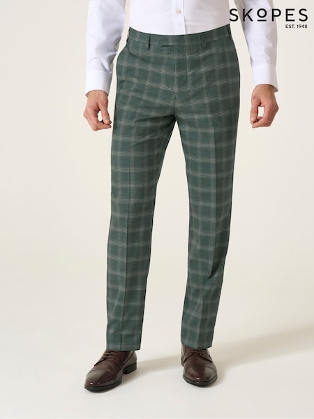 Skopes Dark grey Tailored Fit Parker Check Suit Trousers (H51442) | £60