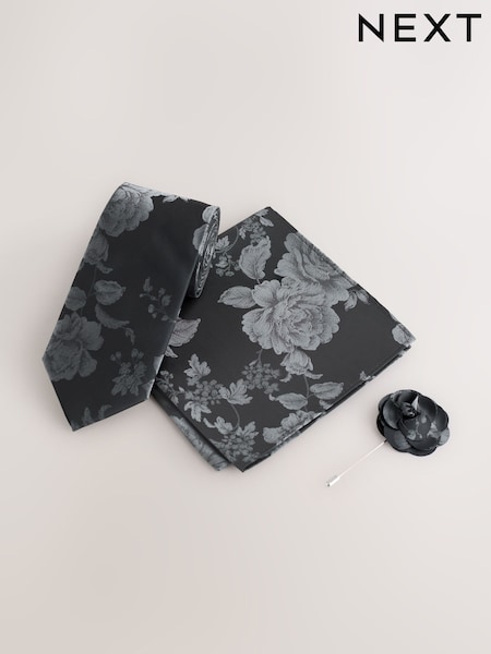 Black Tie and Pocket Square Set (H51483) | £18