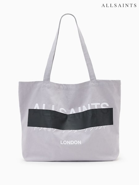 AllSaints Grey Redact Tote Bag (H51578) | £35