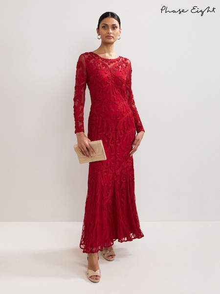 Phase Eight Red Phoenix Maxi Dress (H51609) | £369