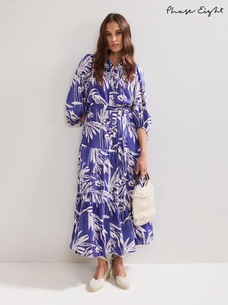 Phase Eight Blue Coralie Shirt Dress (H51678) | £149