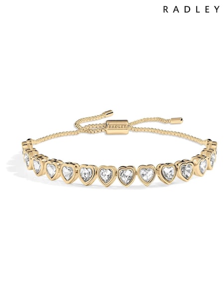 Radley 18ct Pale Gold Tone Heart Stone Set Bracelet (H51704) | £45