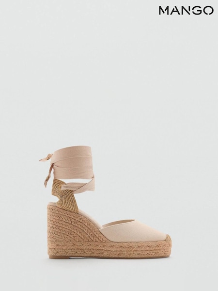 Mango Cream Wedge Sandals (H51738) | £60