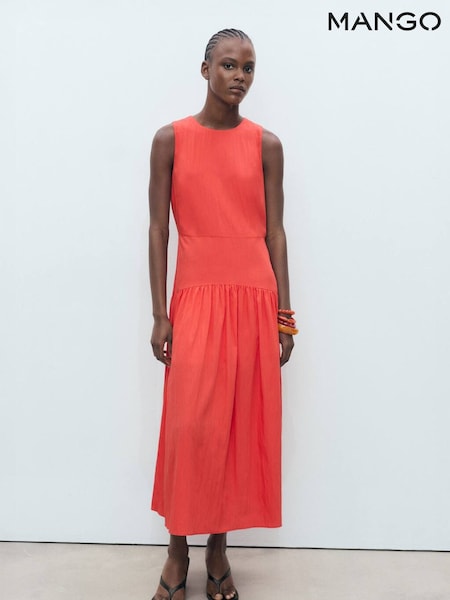 Mango Red Sleeveless A-Line Midi Dress (H51739) | £52