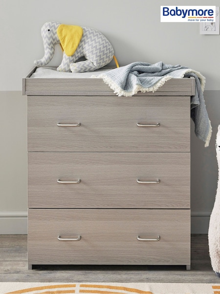 Babymore Grey Wash Caro Changer Chest (H52040) | £240