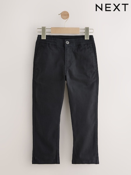 Black Regular Fit Elasticated Waist Chino Trousers (3-16yrs) (H52059) | £14 - £19