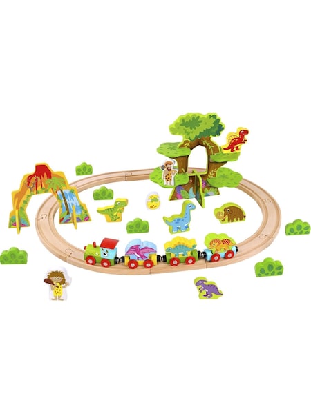 Tooky Toy Wooden Small Dinosaur Train Set (H52085) | £32