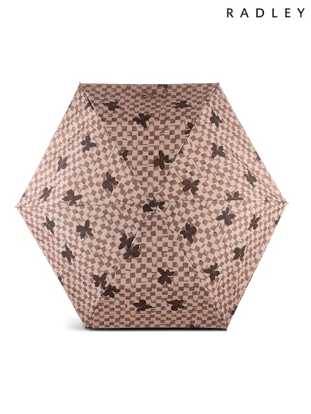 Radley Cream Check Responsible Umbrella (H52097) | £30