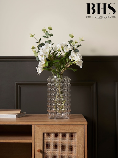 BHS Clear Medium Bobble Glass Vase (H52108) | £26