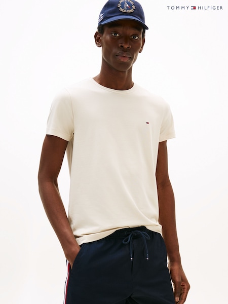 Tommy Hilfiger Natural Slim Crew Neck T-Shirt (H52322) | £40