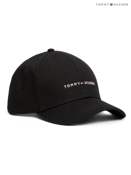 Tommy Hilfiger Black Logo Embroidery Baseball Cap (H52353) | £45