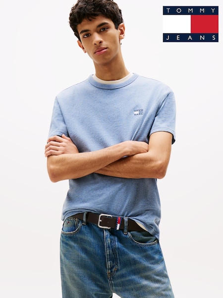 Tommy Jeans Blue Tonal Tommy Badge T-Shirt (H52366) | £35