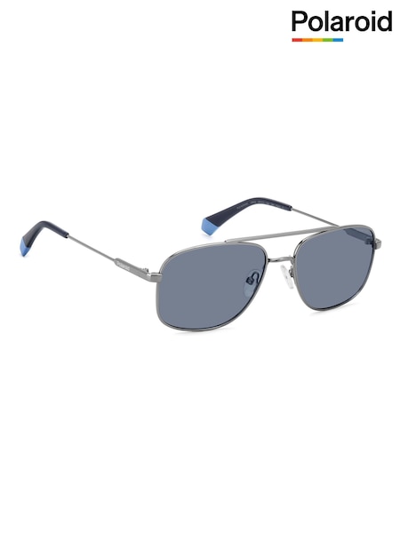Polaroid Blue Rectangular Sunglasses (H52422) | £60