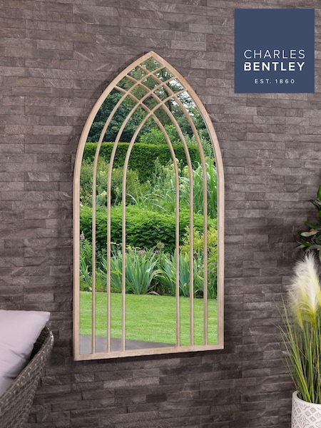 Charles Bentley Brown Lisbon Lattice Style Arch Mirror (H52444) | £86