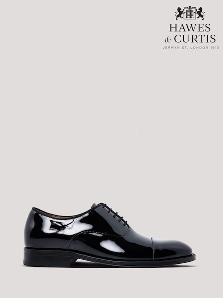 Hawes & Curtis Patent Oxford Dress Black Shoes (H52468) | £169