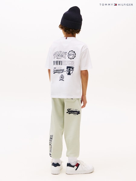 Tommy Hilfiger White Varsity Back Graphic T-Shirt (H52497) | £22 - £26